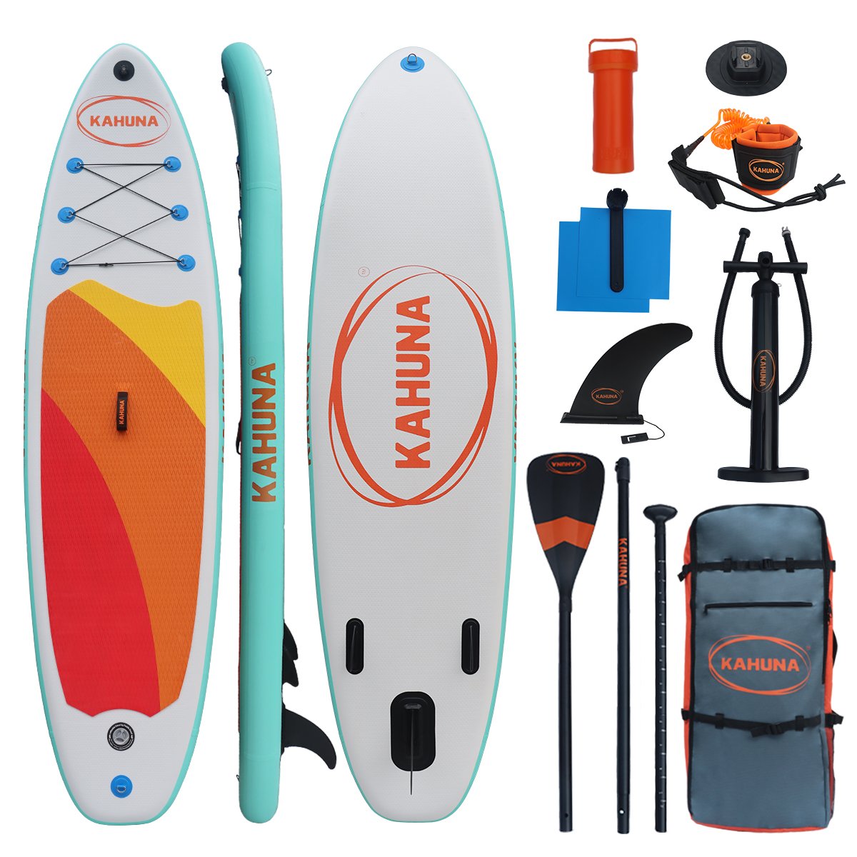 V240-IFB-HLE-335-WH-71010-00 Kahuna Hana Inflatable Stand Up Paddle Board 11FT SUP Paddleboard - Image 1