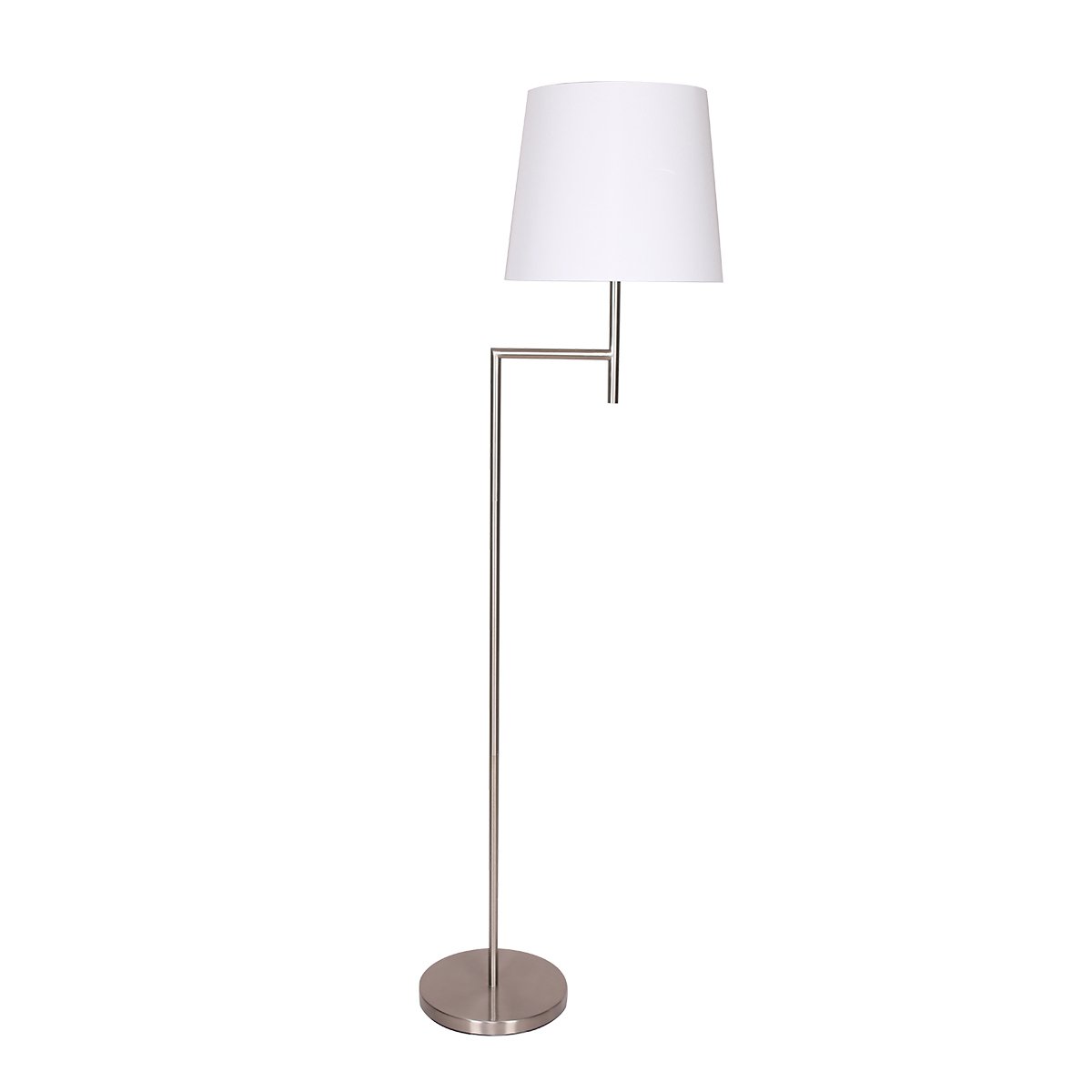 V240-LMP-MLM-50754-03-71598-00 Sarantino Nickel Metal Arc Floor Lamp - Image 1