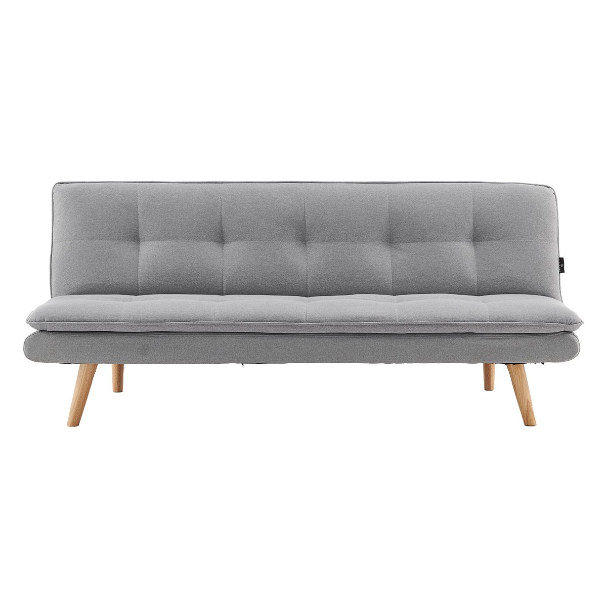 V240-SOFA-M2490-LNN-LGY-73498-00 Sarantino 3 Seater Linen Couch Sofa Bed Lounge Futon - Light Grey - Image 1