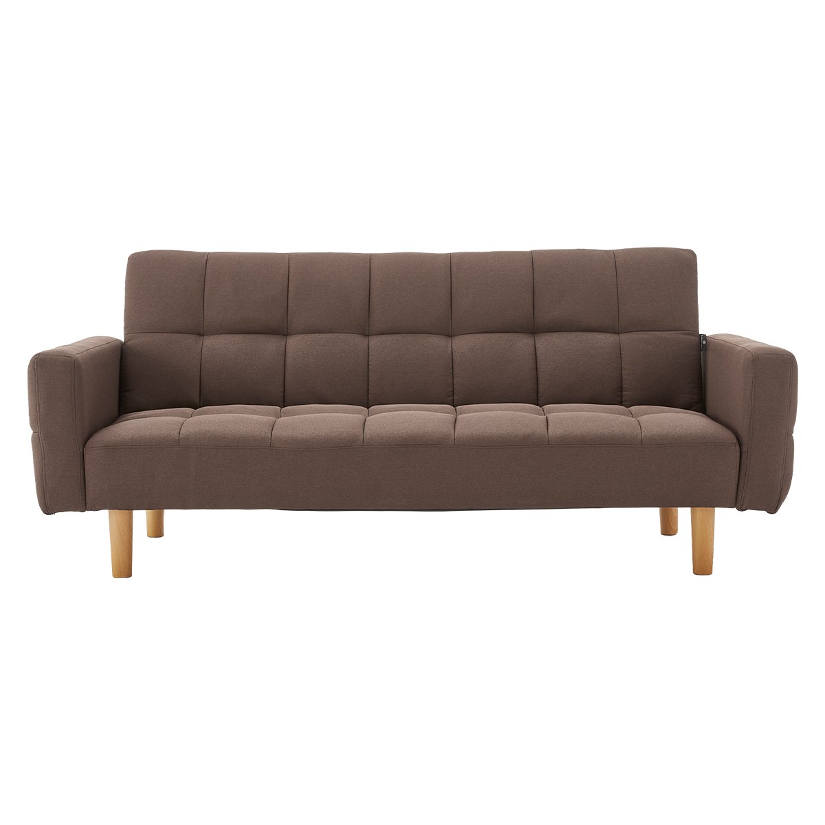 V240-SOFA-M3020-LNN-BRN-73537-00 Sarantino 3-Seater Fabric Sofa Bed Futon - Brown - Image 1