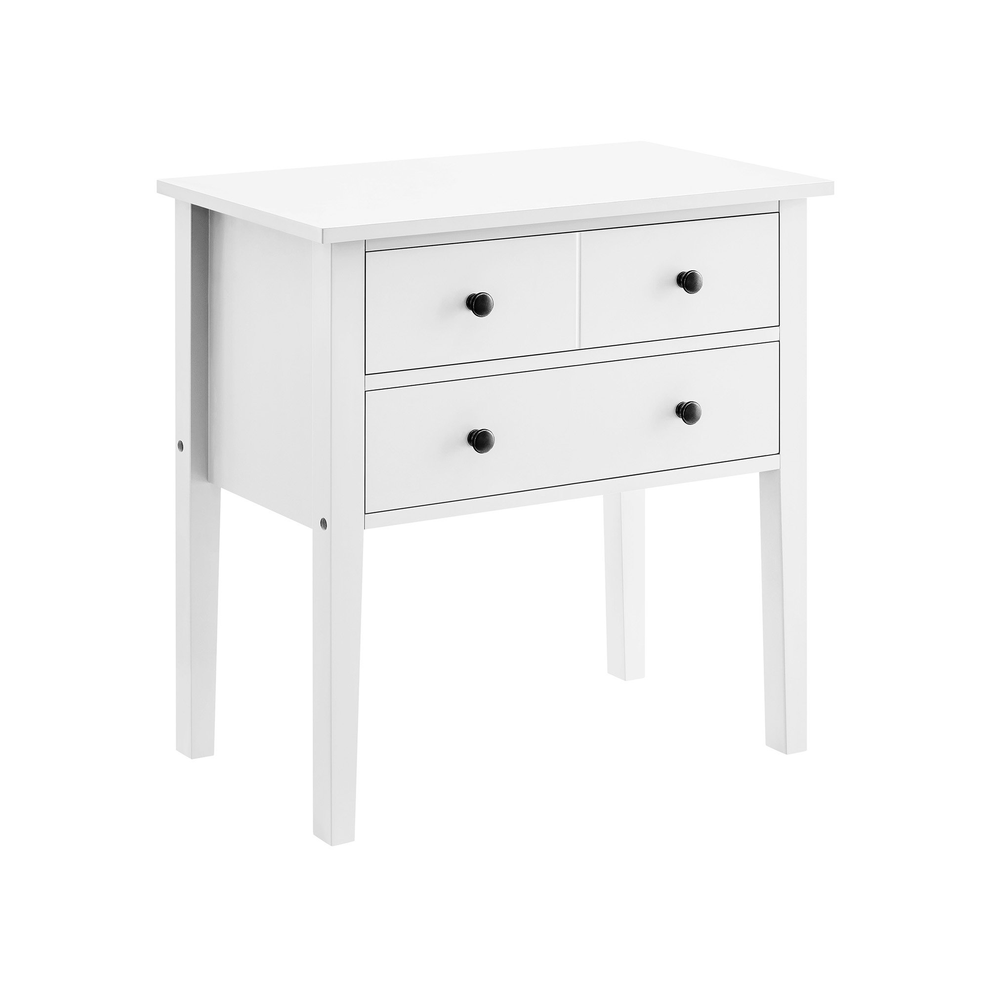 V240-TBL-42V-02-WH-158402-00 Sarantino Sven Bedside Table Night Stand - White - Image 1