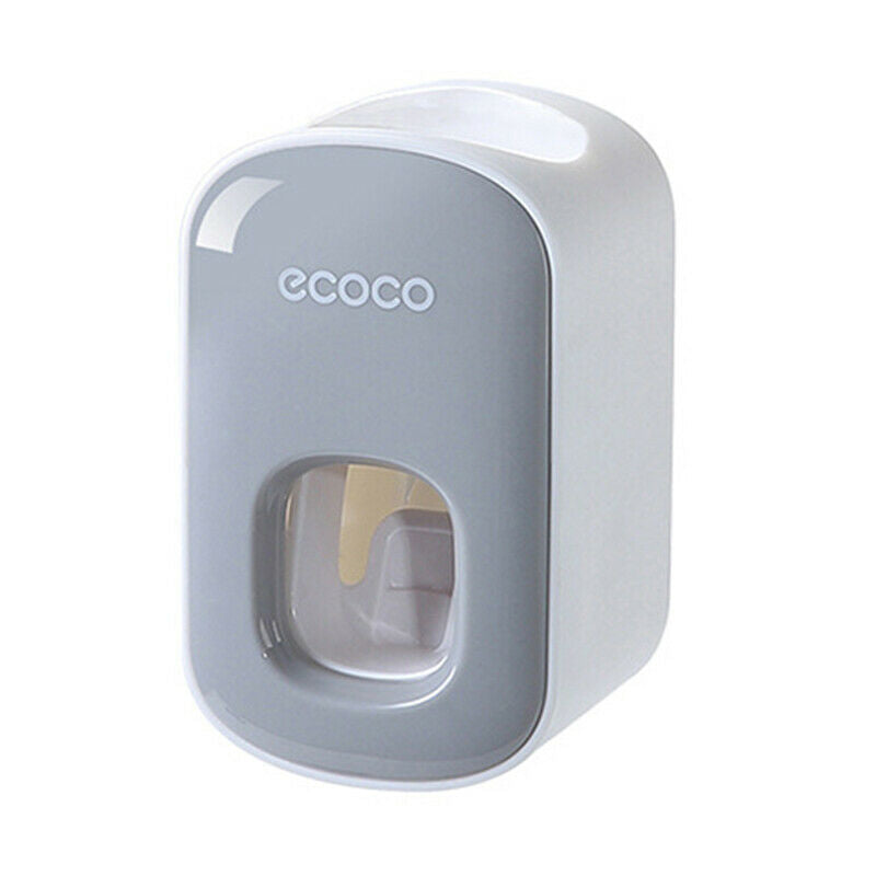 V255-E1922-GR-52153-00 Ecoco Wall mount auto ands Free Toothpaste Dispenser Automatic Toothpaste Squeezer Bathroom Toothpaste Holder Grey - Image 1