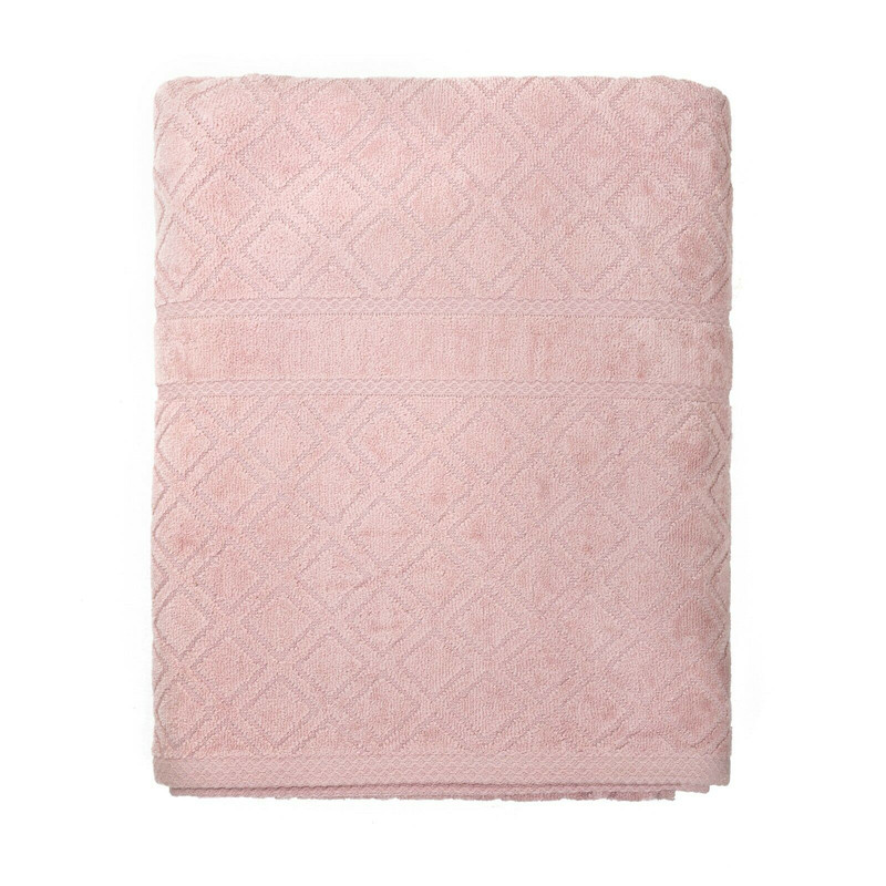 V262-CR-STK-026LP-s-l1600-4-00 Premium Velour Diamond Design Jacquard Bath Towel (Pink) - Image 1