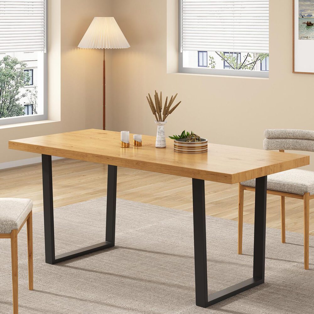 V264-DNT-412C-NTR-17M-54132-00 Venice Rectangular Dining Table 170cm Natural - Image 1
