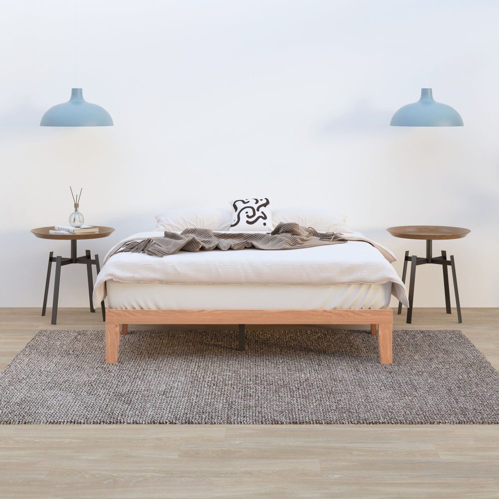 V264-STB-108P-NTR-DL-1-57369-02 Warm Wooden Natural Bed Base Frame – Double - Image 1