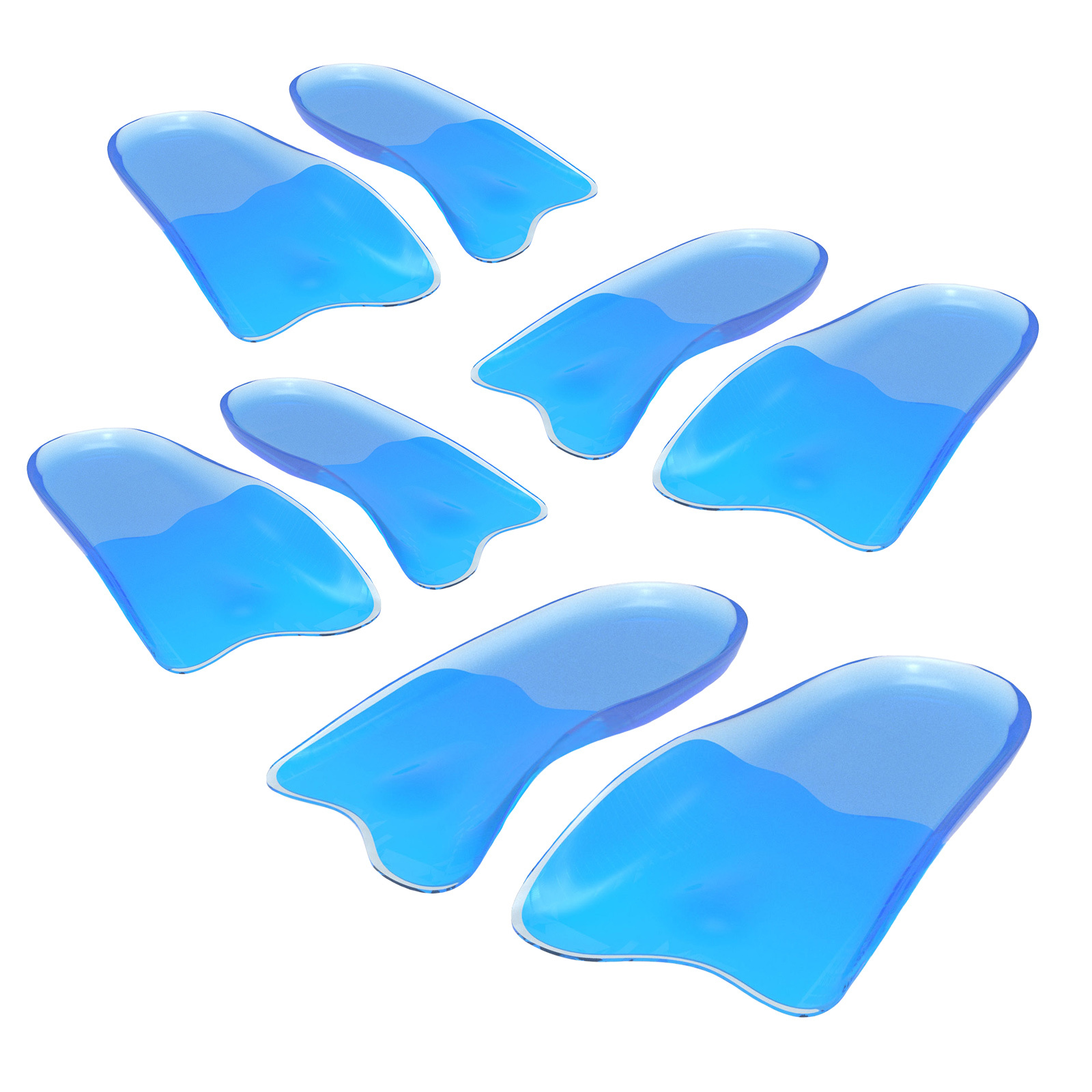V274-GM-BI-INSOLE-HF-S4-52573-00 4X Pair Half Insoles Shoe Inserts S Size Gel Arch Support Foot Pad - Image 1