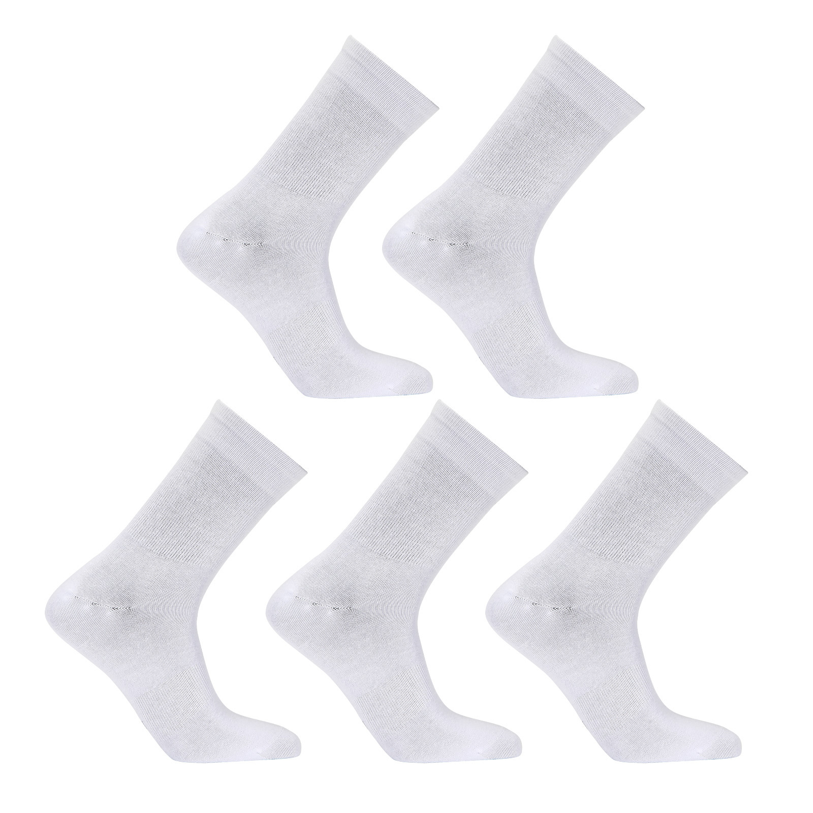 V274-GM-RX3DCW-L5-WH-43999-00 5X Rexy 3D Seamless Crew Socks Large Slim Breathable WHITE - Image 1