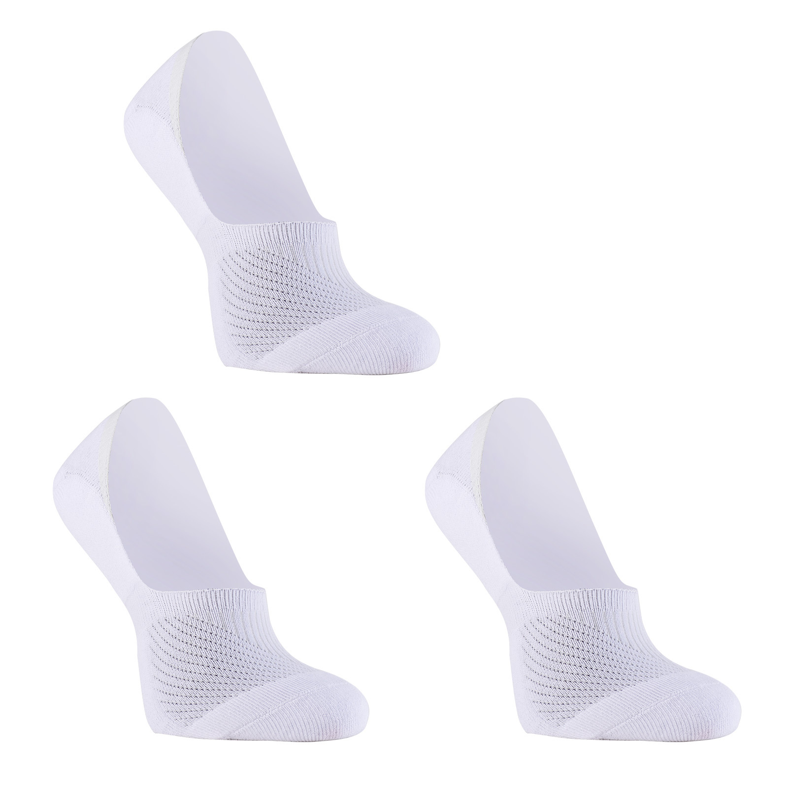 V274-GM-RXCNOS-L3-WH-GM-RXCNOS-L3-WH-00 3X Rexy Cushion No Show Ankle Socks Large Non-Slip Breathable WHITE - Image 1
