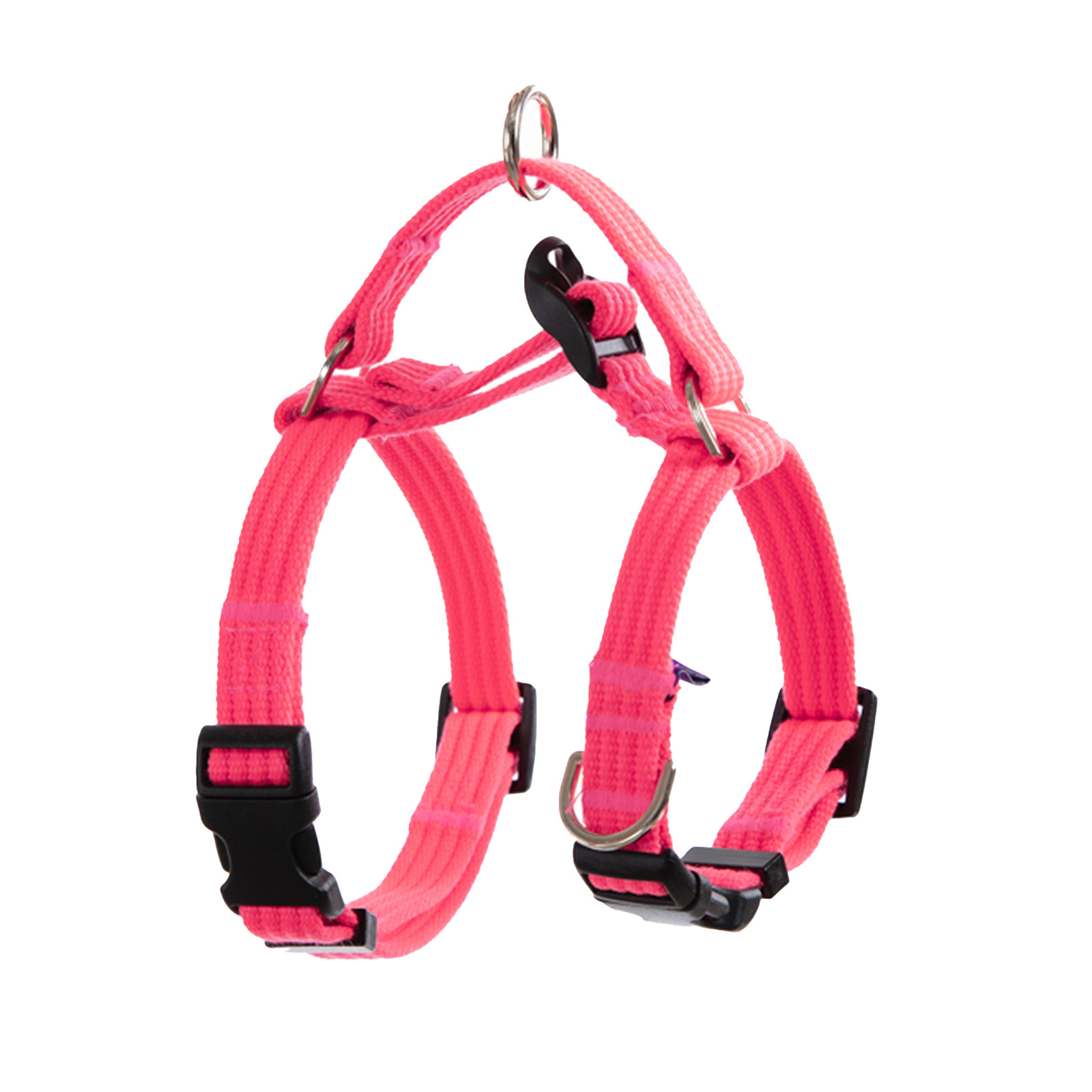V274-PET-BH-2HARN-M-PK-142313-00 Dog Double-Lined Straps Harness Adjustable M NEON CAROL-PINK - Image 1