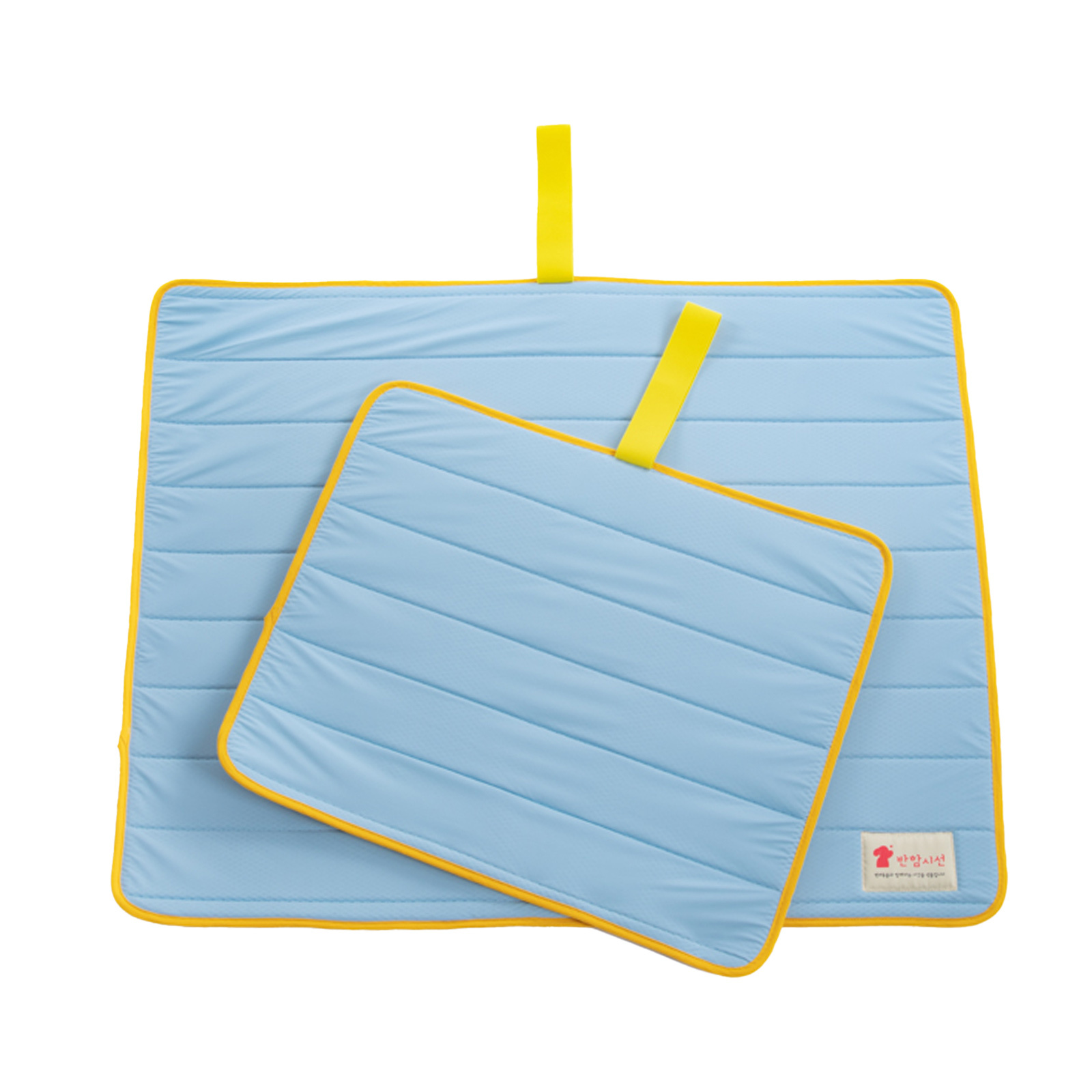 V274-PET-BH-COOLMAT-M-BU-142289-00 Pet Dog Cooling Mat Non-Slip Travel Roll Up Cool Pad Bed Outdoor M BLUE - Image 1