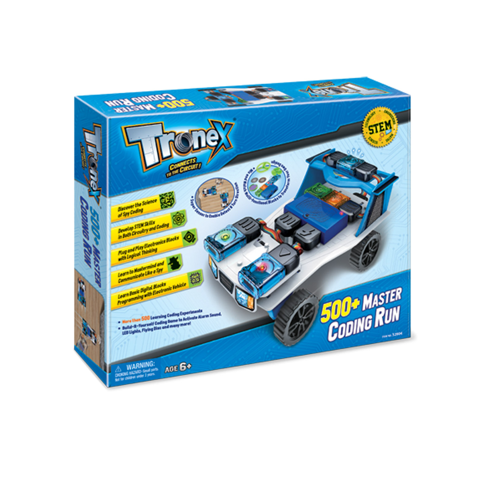 V274-TOY-KN-3AT2904-209838-00 Tronex 500+ Master Coding Run Car STEM Toy Build Your Own Learning Kit - Image 1