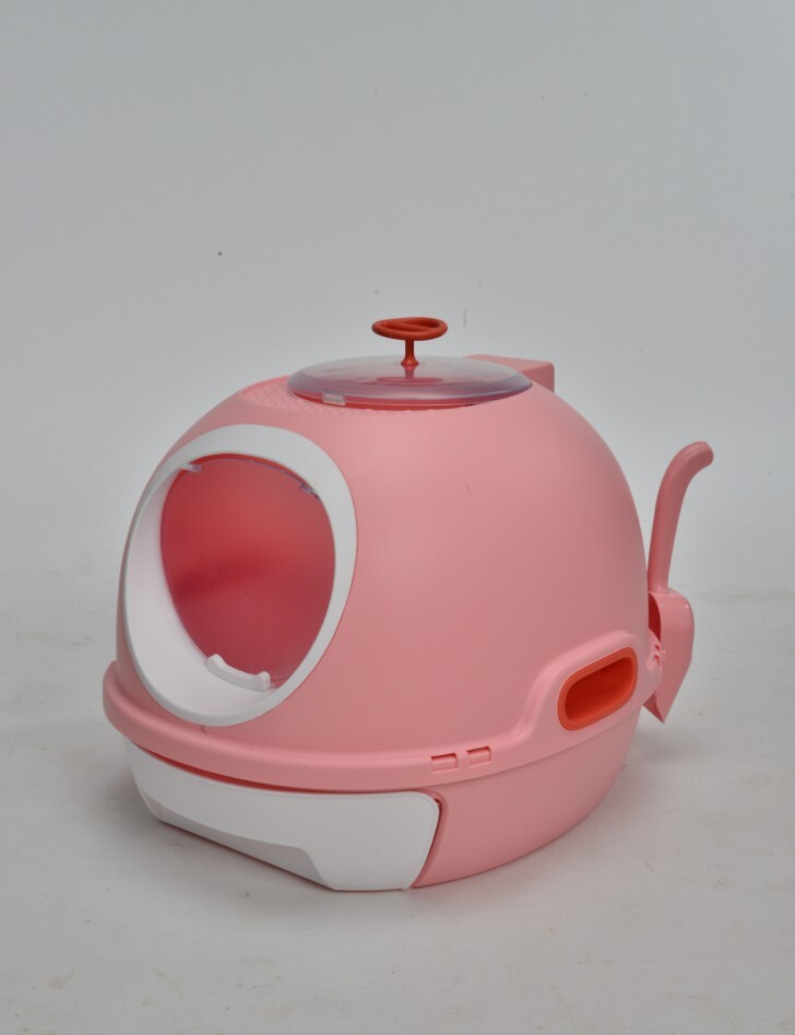 V278-AT1002-2-PURIFIER-PINK-66613-00 YES4PETS Cat Toilet Litter Box Tray House W Sky window Drawer Photocatalyst Purifier Pink - Image 1