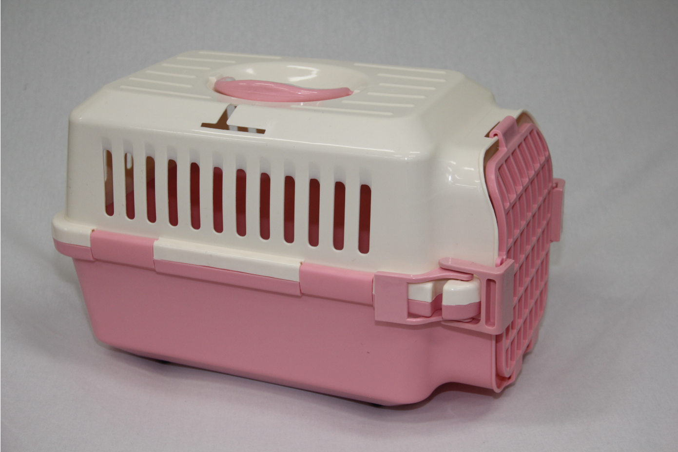V278-BP148-CARRIER-S-PINK-67262-00 YES4PETS Small Dog Cat Crate Pet Carrier Rabbit Guinea Pig Cage With Tray-Pink - Image 1