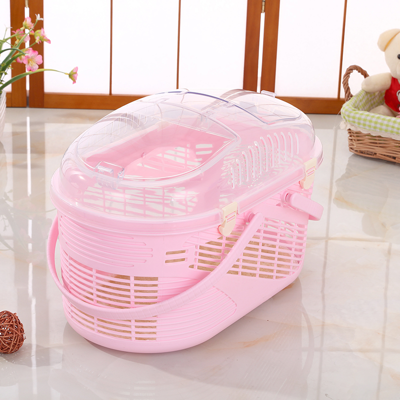 V278-BP258-PINK-89500-00 YES4PETS Small Dog Cat Crate Pet Rabbit Guinea Pig Ferret Carrier Cage With Mat-Pink - Image 1