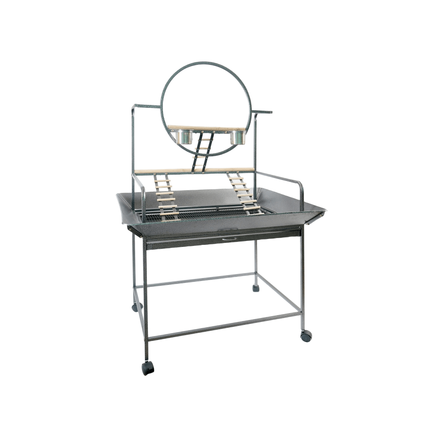 V278-BS301-67795-00 YES4PETS Large Bird Cage Parrot Playpen Gym Toy Stand With Ladder On Wheels - Image 1