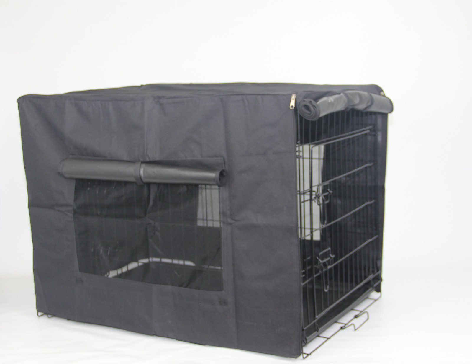 V278-CR48-W-COVER-BK-69445-00 YES4PETS 48' Portable Foldable Dog Cat Rabbit Collapsible Crate Pet Rabbit Cage with Cover - Image 1