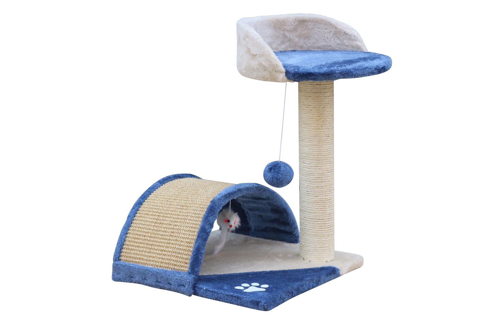 V278-CT50-BLUE-66404-00 YES4PETS 50 cm Cat Scratching Post Tree Scratching Pole Climbing Post-Blue - Image 1