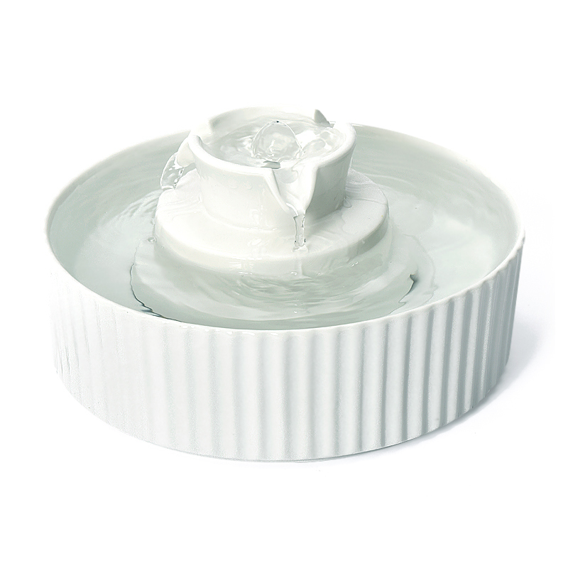 V278-PWC-101-PWC-101-04 YES4PETS Porcelain Electric Pet Water Fountain Dog Cat Ceramic Water Feeder Bowl Dispenser - Image 1