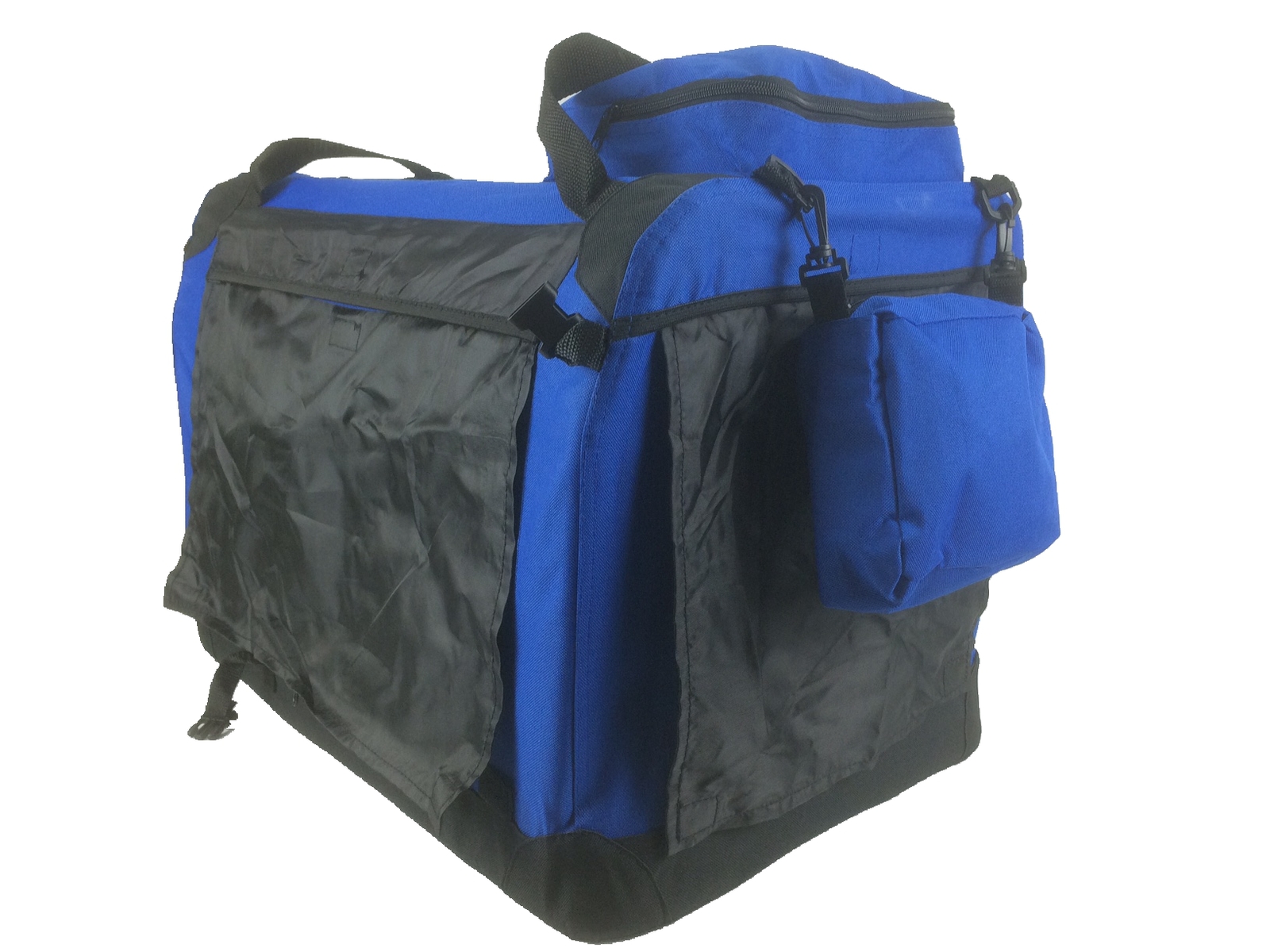 V278-SC8158-XL_BLUE-151950-00 YES4PETS XL Foldable Pet Dog Puppy Cat Soft Crate With Curtain-Blue - Image 1