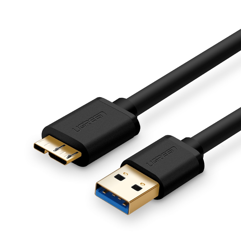 V28-ACBUGN10843-01_16 UGREEN USB 3.0 A Male to Micro USB 3.0 Male Cable - Black 2M (10843) - Image 1