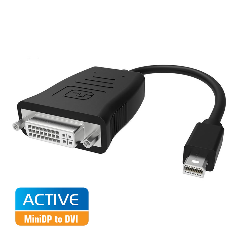 V28-DA102-01_10 Simplecom DA102 Active MiniDP to DVI Adapter 4K UHD (Thunderbolt and Eyefinity Compatible) - Image 1