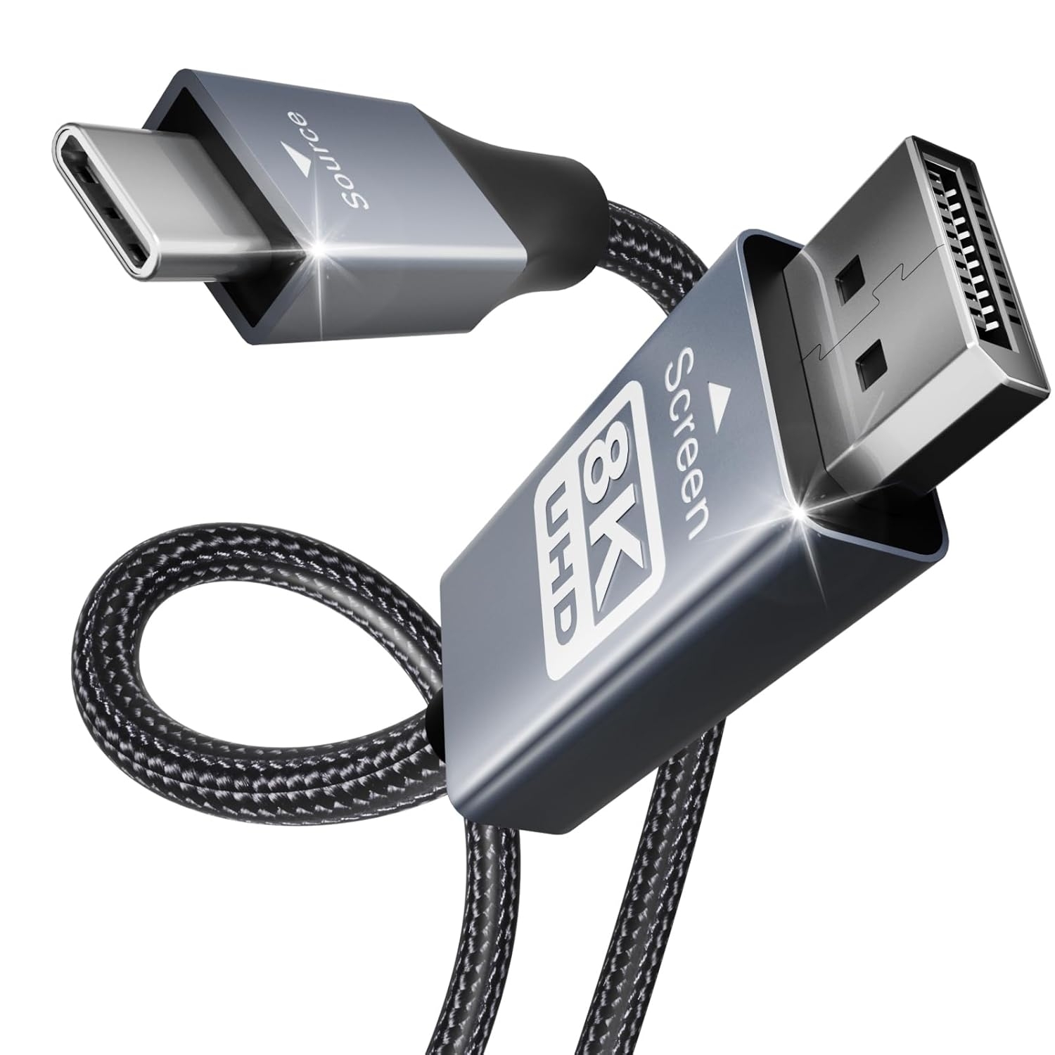 V28-ELEBEN207GY3F-202504171846-00 BENFEI 207GY-3F USB-C to DP 0.9m 8K@60Hz Thunderbolt 3 - Image 1