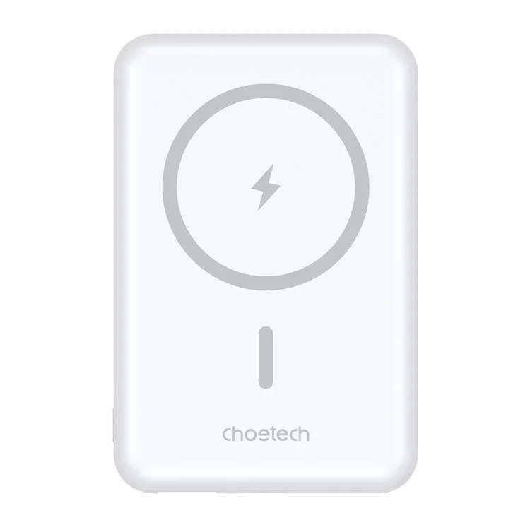 V28-ELECHOB662WH-202502281205-00 CHOETECH B662-WH USB-A + USB-C + Wireless Magnetic Power bank 5000mAh (White) - Image 1
