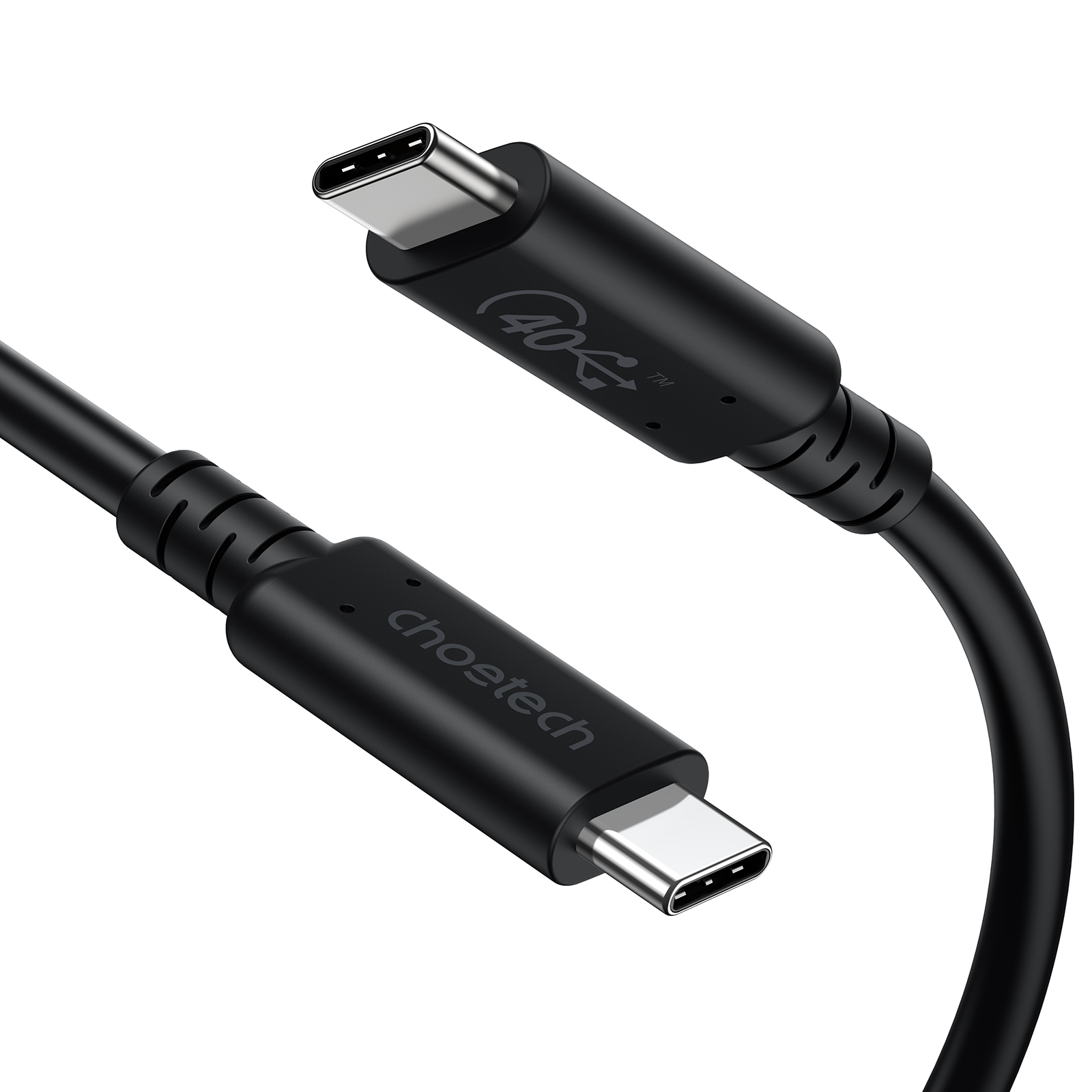 V28-ELECHOXCC1028-66493-00 CHOETECH XCC-1028 USB-C To USB-C 100W USB 4.0 Gen 3 Cable 0.8M - Image 1