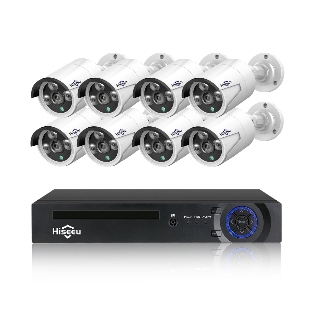 V28-ELEHISH5NVRP8624P-94810-00 Hiseeu H5NVR-P8-624P 8CH 4MP PoE CCTV System (2TB HDD) - Image 1