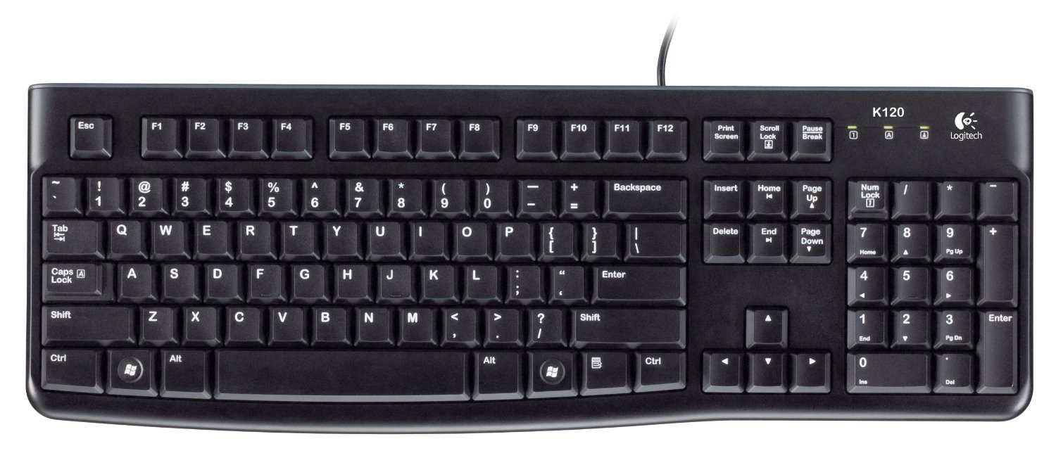 V28-LOGKEYK120-01_4_14 Logitech K120 USB Keyboard (920-002582) - Image 1