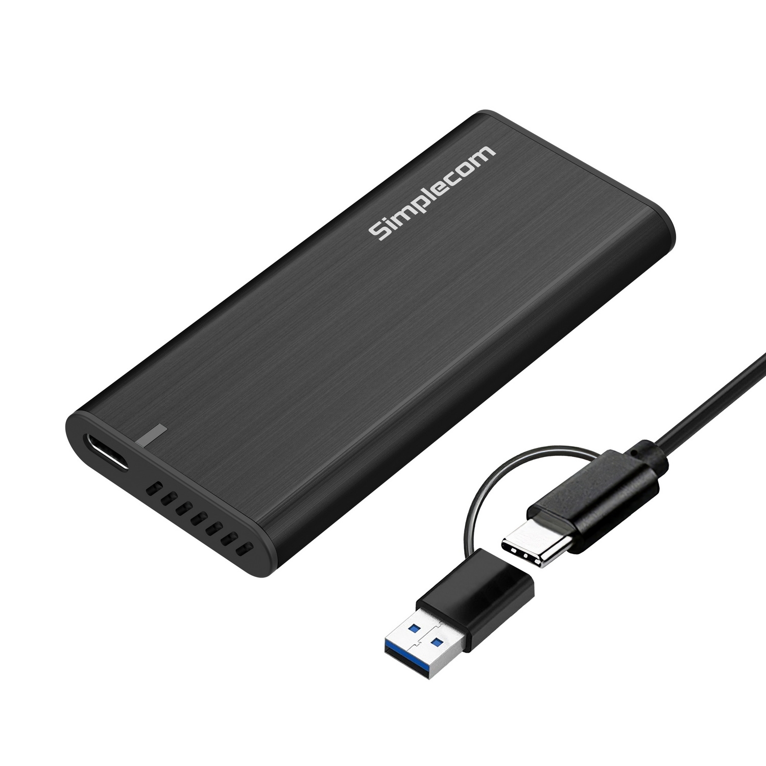V28-SE502C-131832-00 Simplecom SE502C SATA M.2 SSD to USB-C Enclosure USB 3.2 Gen1 5Gbps - Image 1