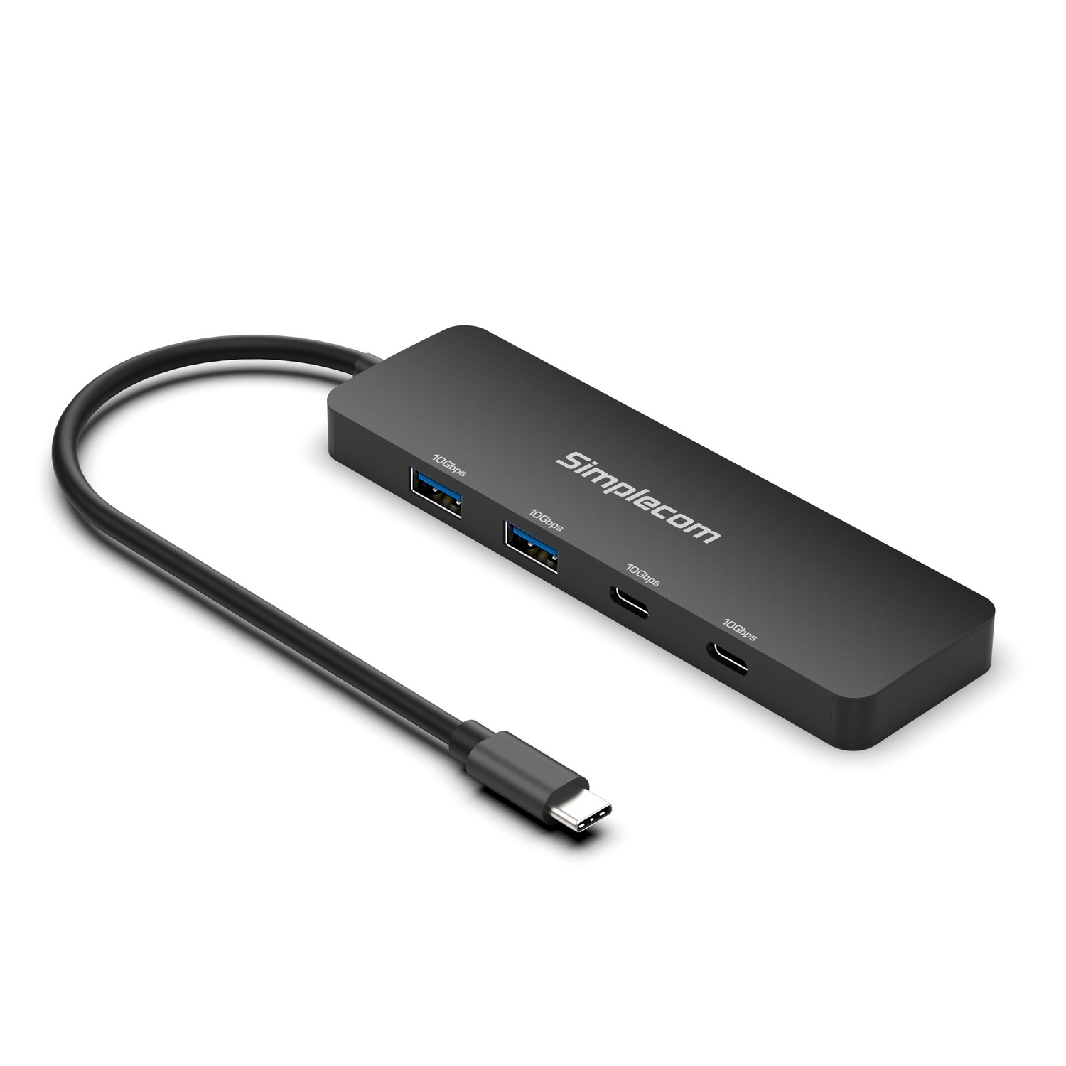 V28-SIMCH392-209651-00 Simplecom CH392 USB 3.2 Gen2 USB-C 4-Port 10Gbps Hub (2x USB-A and 2x USB-C) - Image 1