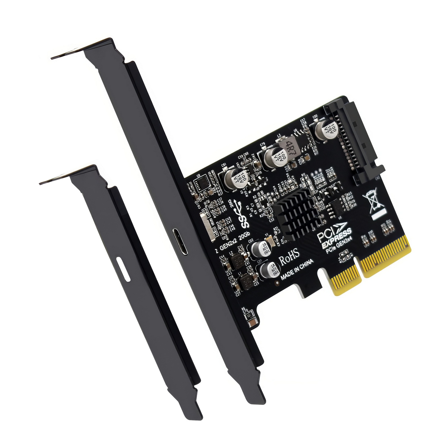 V28-SIMEC318V2-202502281206-00 Simplecom EC318v2 PCI-e x4 to USB 3.2 Gen2x2 20Gbps USB-C Expansion Card - Image 1