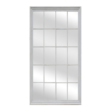 V292-M-WINDRT-XL-WHITE-72199-00 Window Style Mirror - White Rectangle 100cm x 200cm - Image 1