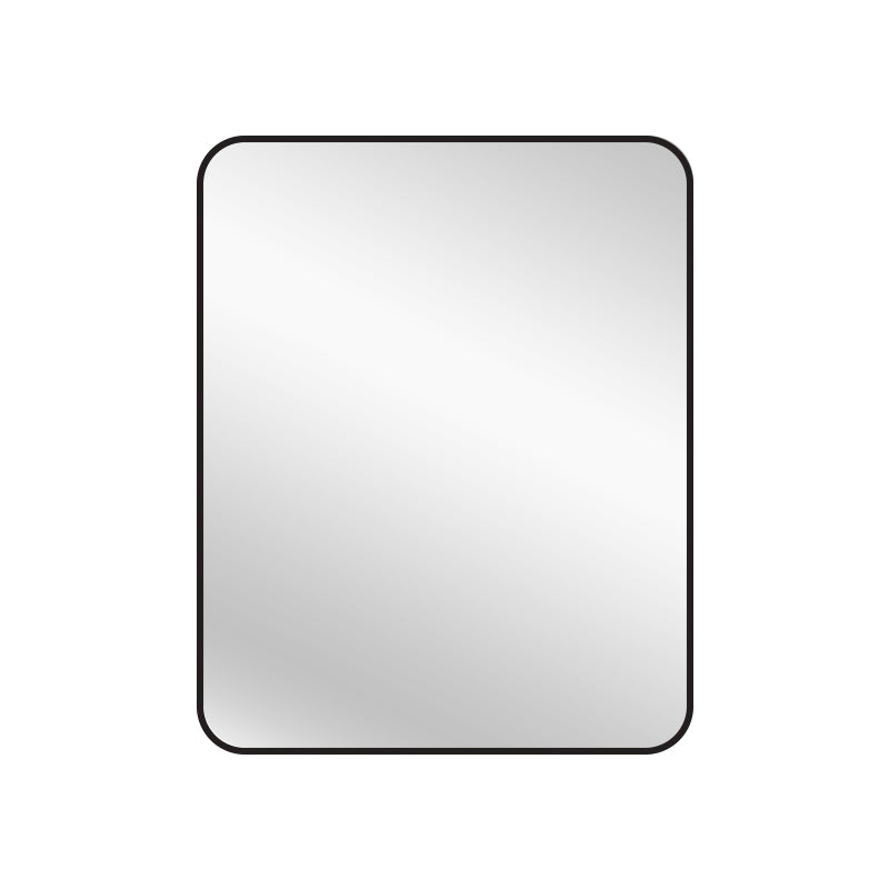 V292-MIRR-MTL055-71774-00 Black Metal Rectangle Mirror - Small 80cm x 100cm - Image 1