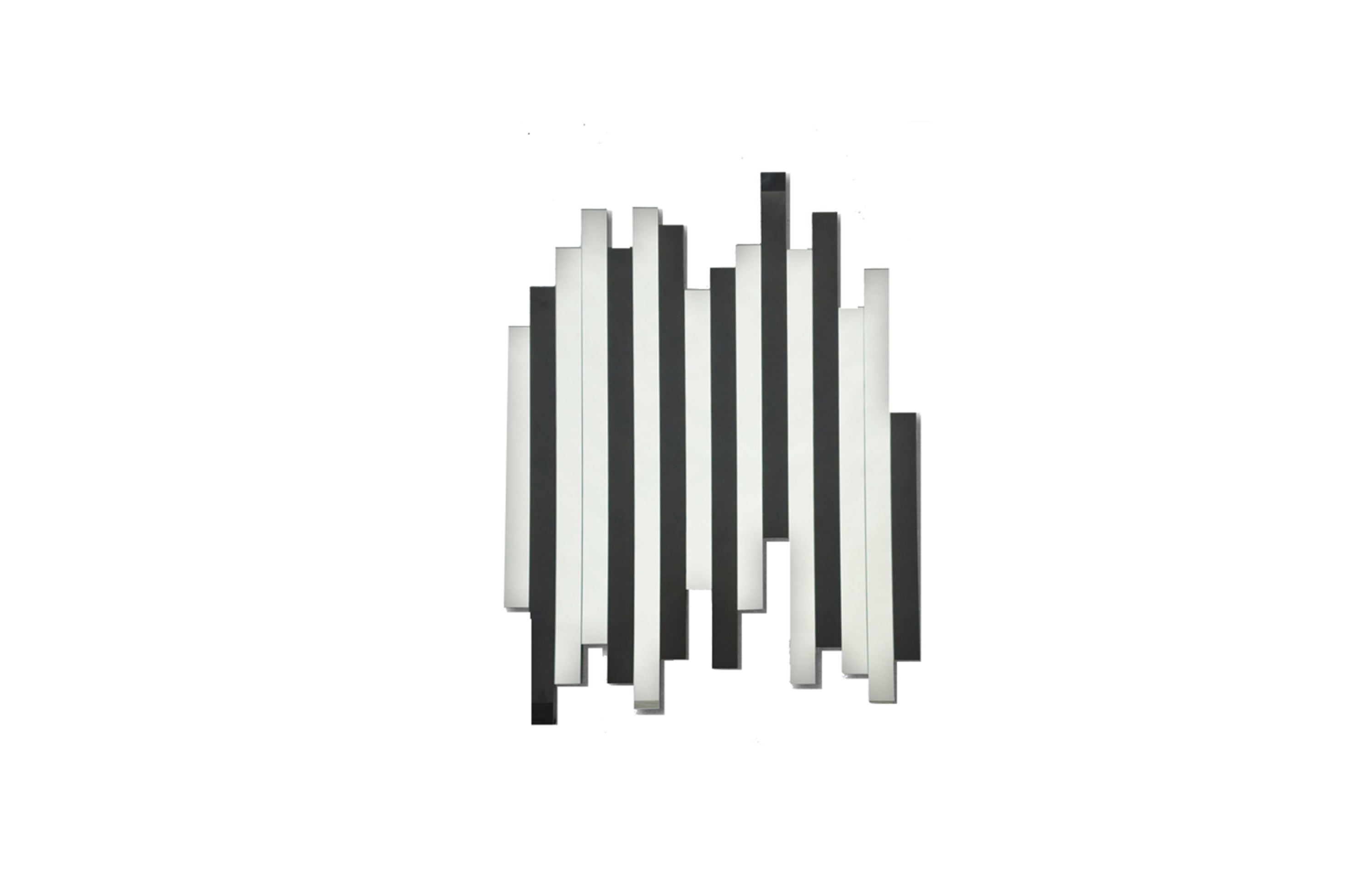 V292-MIRR-MTL511-71770-00 Luxe Panel Mirror - BLACK - Image 1