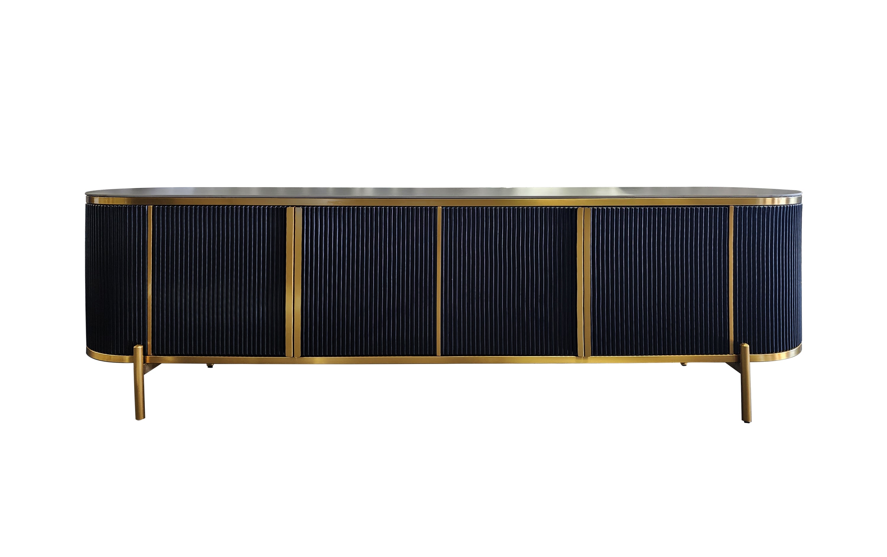 V292-TV-KINSGLEY-BLACKBASE-BLACKMARBLE-202509081308-00 Kingsley TV unit - Black - Image 1