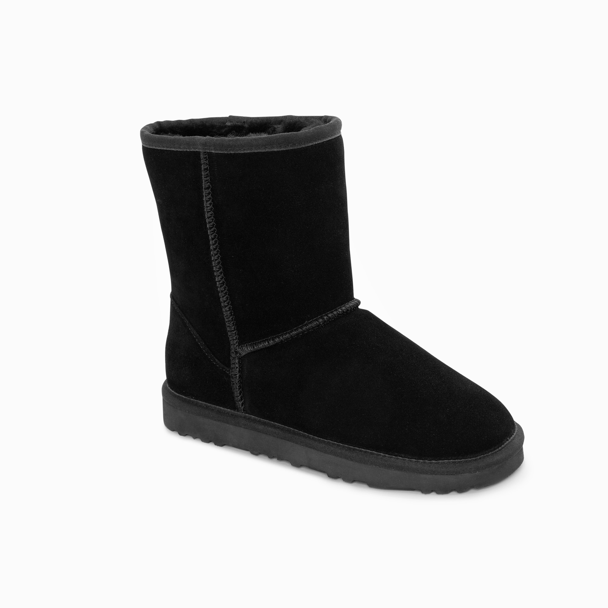 V317-OB661-BLACK-35-70325-01 Ugg Boots Genuine Australian Sheepskin Unisex Short Classic Suede (Black, EU35) - Image 1