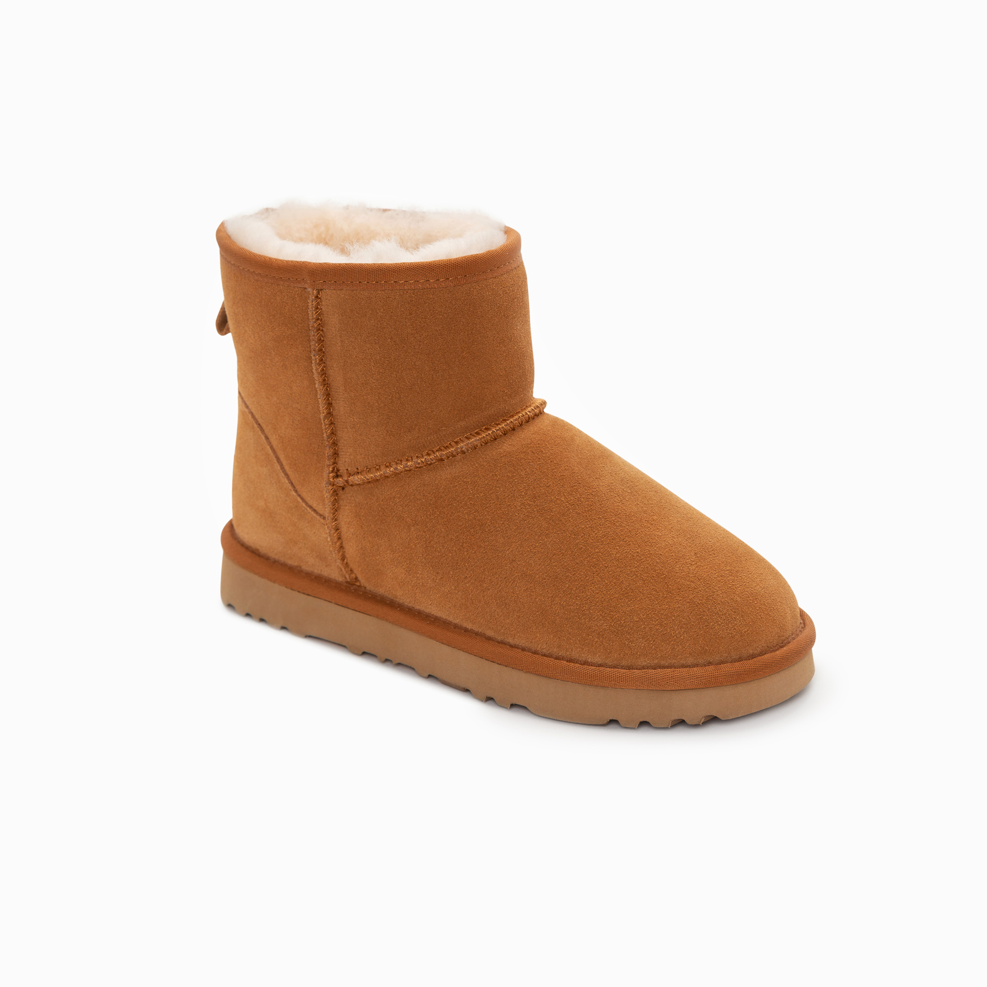 V317-OB664-CHESTNUT-40-94889-01 Ugg Boots Genuine Australian Sheepskin Unisex Mini Classic Suede (Chestnut, EU40) - Image 1