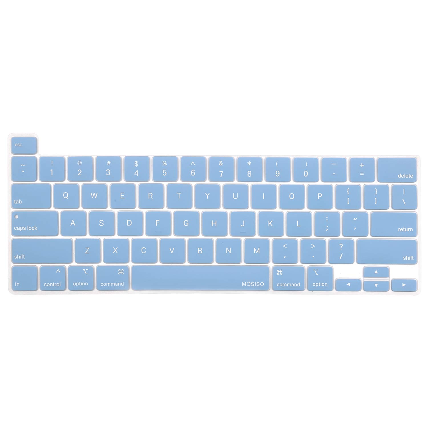 V324-A2251-KEY-SB-139439-00 Keyboard Cover Skin For MacBook Pro 13 Pro 16 A2338 A2289 A2251 A2141 M1 M2 2020 to 2023 Sky Blue - Image 1