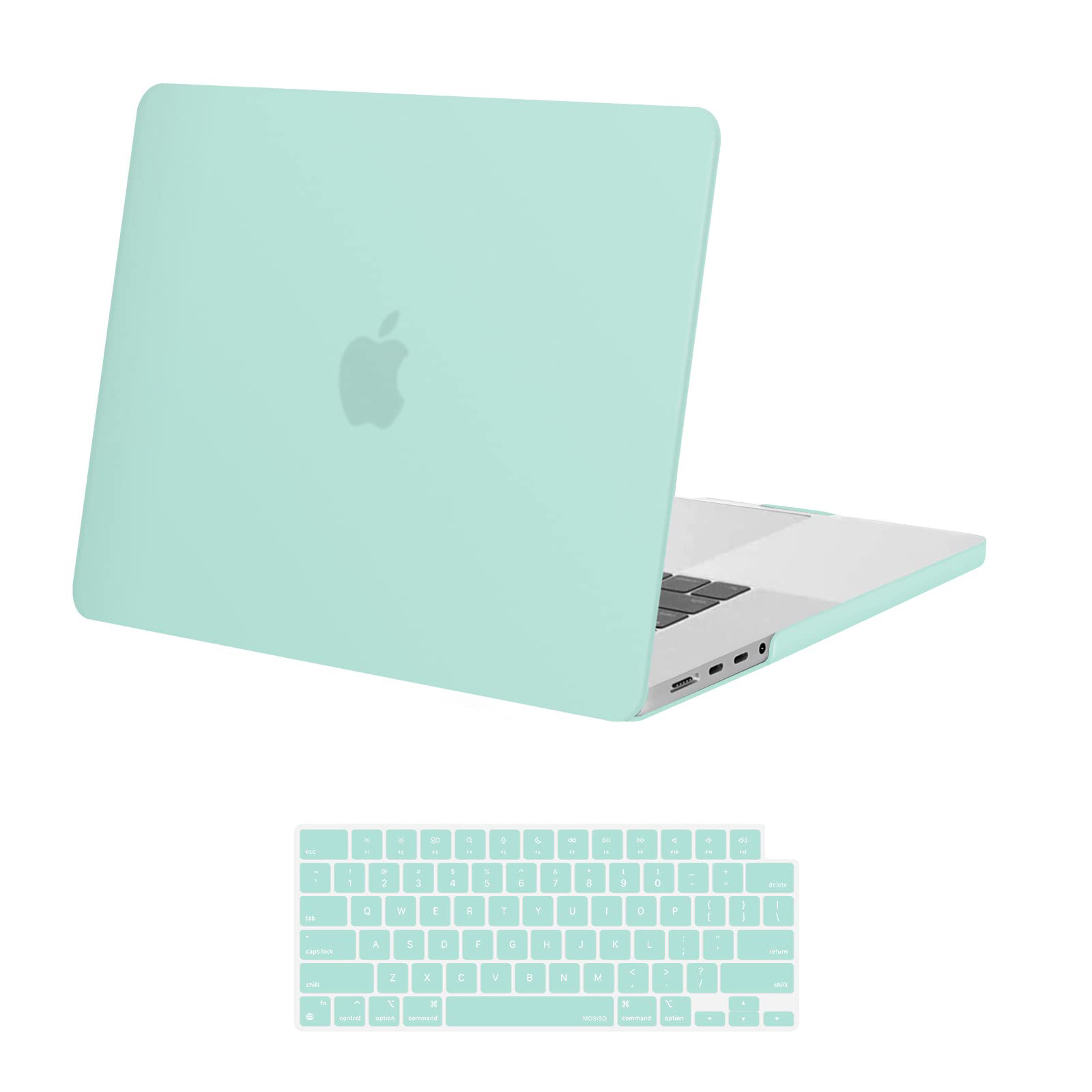 V324-A2485-M-GREEN-82540-00 Suitable for MacBook Pro 16 inch Case 2023 2022 2021 M2 A2780 A2485 M1 Pro/Max Hard Shell Case Keyboard Cover Green - Image 1
