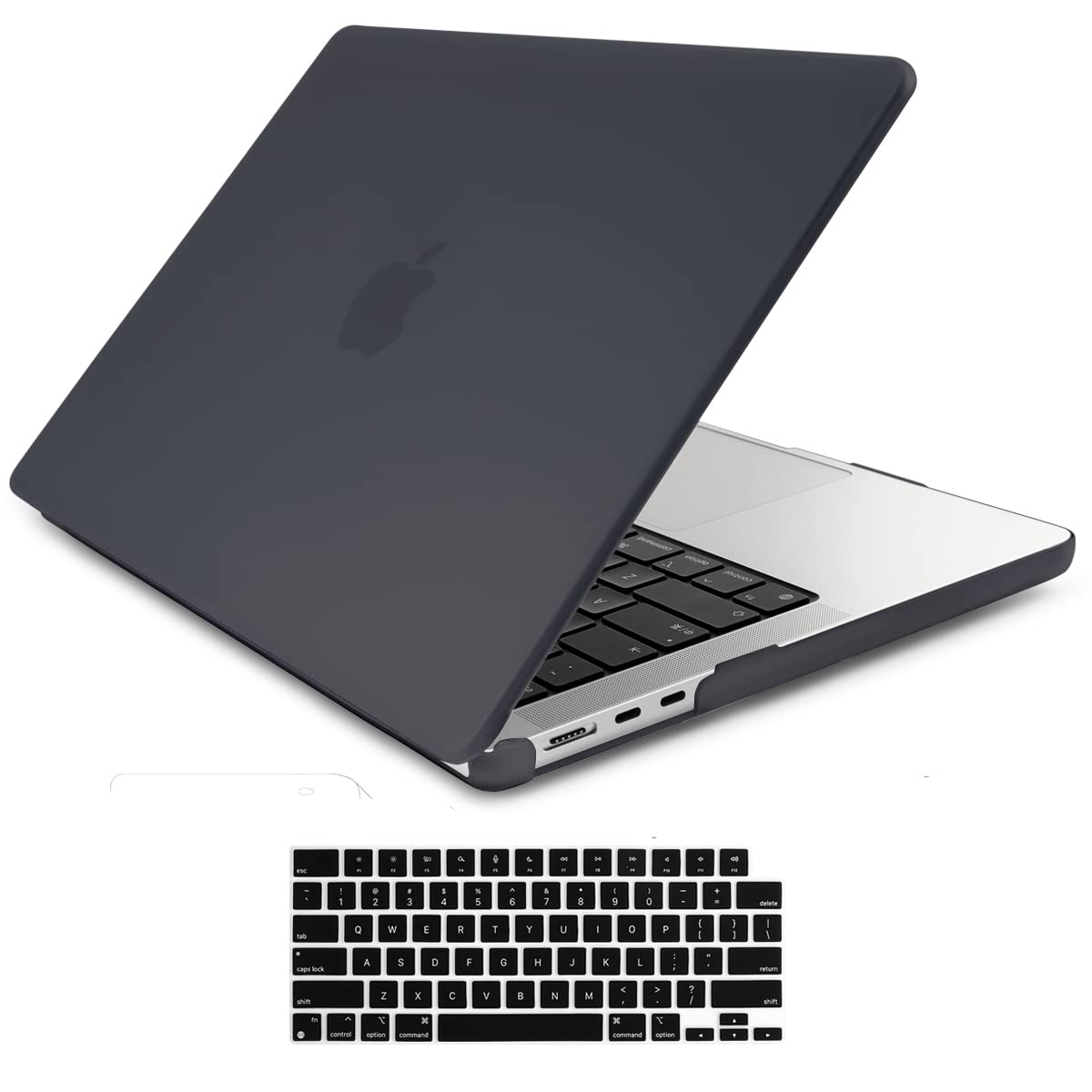 V324-A2681-M-BLACK-82533-00 Suitable for 2023 2022 MacBook Air 13 inch case M2 Model A2681 Hard Shell Case Keyboard Cover Black - Image 1