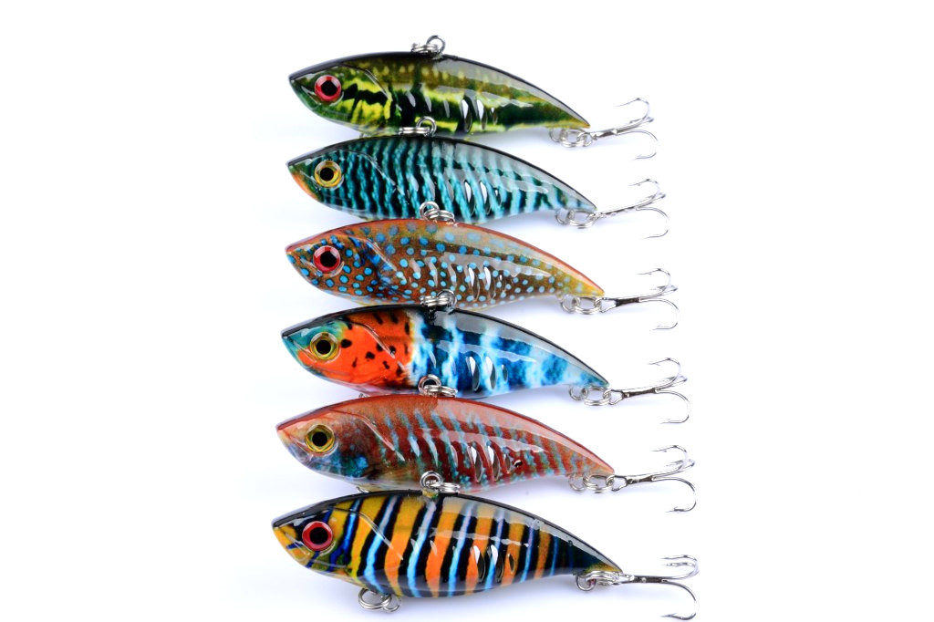 V324-LB38-fishing-lure-LB38-2-00 6x 6.5cm Vib Bait Fishing Lure Lures Hook Tackle Saltwater - Image 1