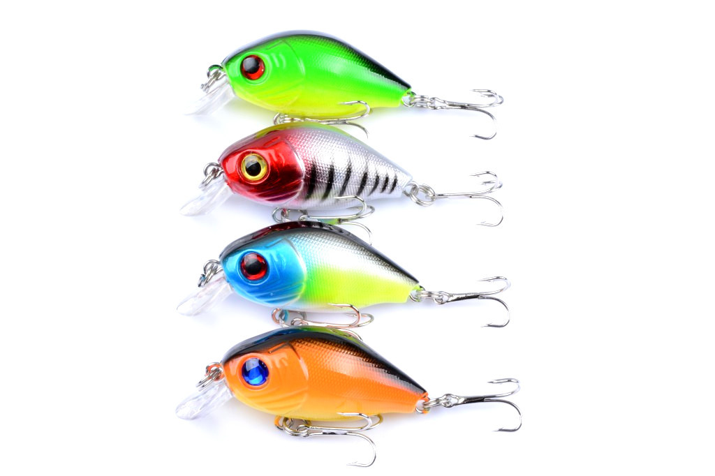 V324-LD-C0057-151060-00 4x 5.5cm Popper Crank Bait Fishing Lure Lures Surface Tackle Saltwater - Image 1
