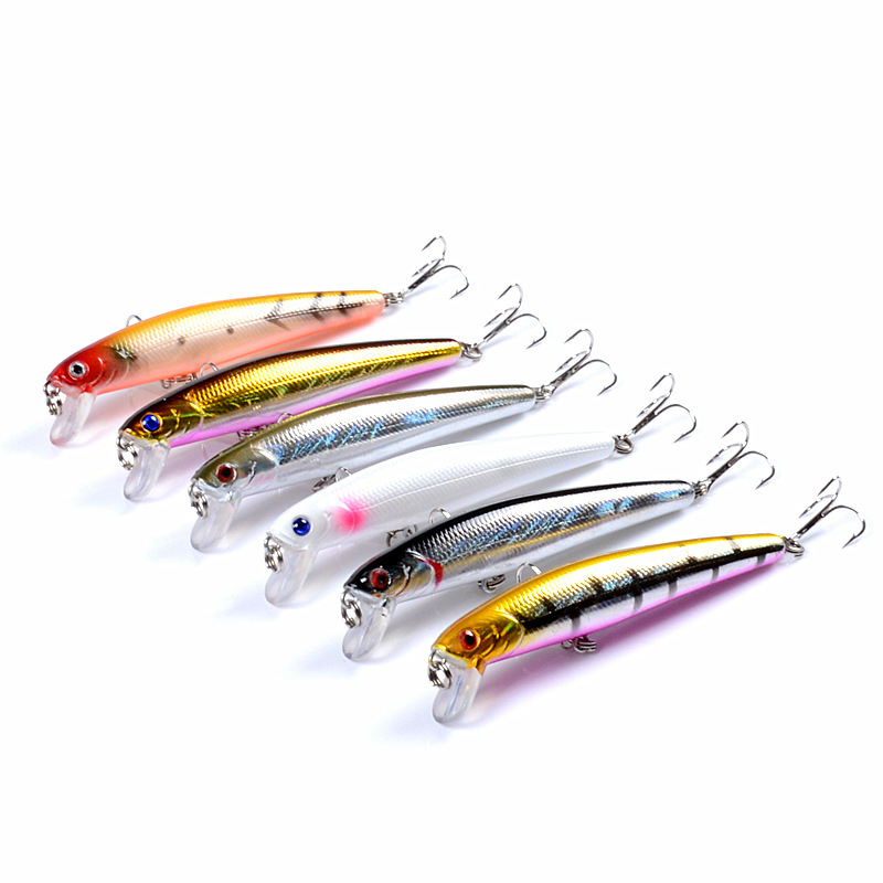 V324-M0205-M0205-1-00 6x Popper Minnow 9.6cm Fishing Lure Lures Surface Tackle Fresh Saltwater - Image 1