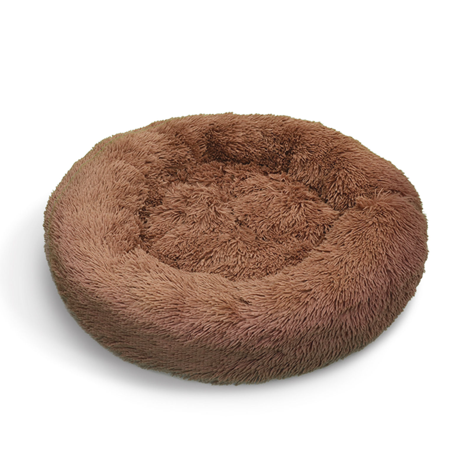V360-PTDB0000-LC-XXL-81500-00 Pawfriends Pet Dog Bed Bedding Warm Plush Round Soft Dog Nest Light Coffee XXL 120cm - Image 1