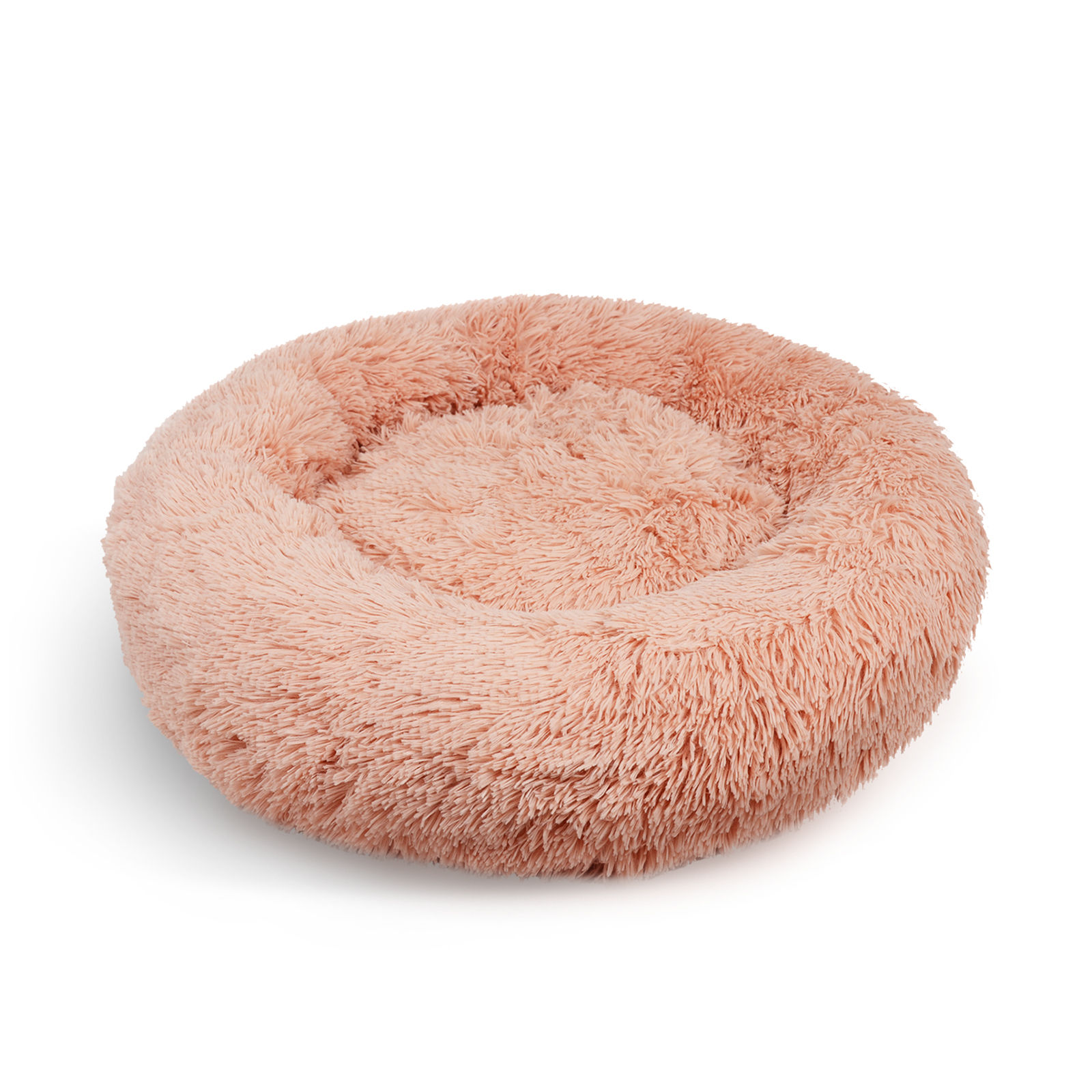 V360-PTDB0000-PK-L-61220-00 Pet Dog Bedding Warm Plush Round Comfortable Nest Comfy Sleeping kennel Pink Large 90cm - Image 1