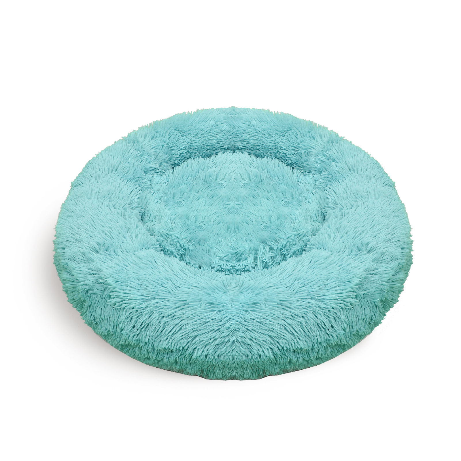 V360-PTDB0000-VG-XL-61223-00 Pet Dog Bedding Warm Plush Round Comfortable Nest Comfy Sleep kennel Green 100cm - Image 1
