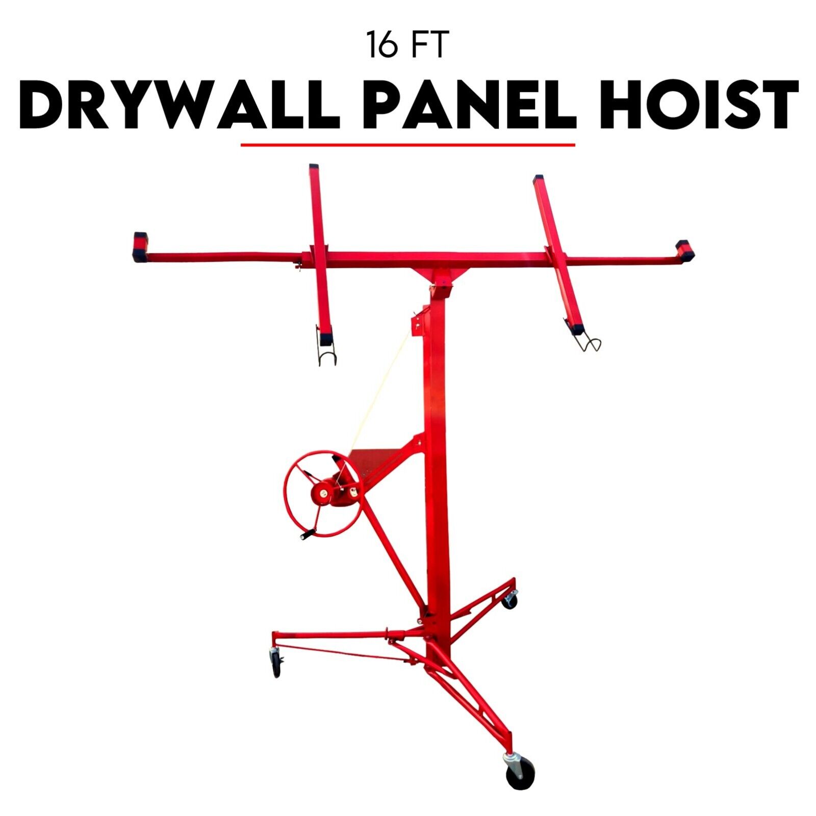 V379-DRYWALLH0SET09-202503191128-00 16FT Drywall Gyprock Panel Lifter Plaster Board Sheet Hoist Lift Plasterboard - Image 1