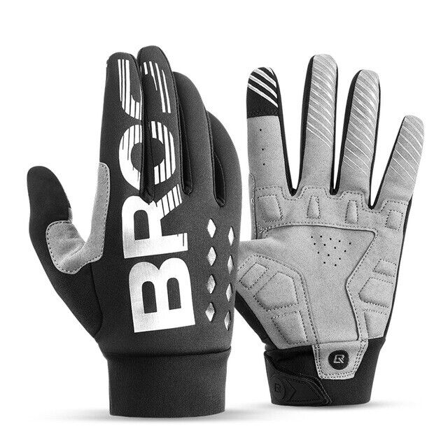 V382-SBRGLOVESRB-3-73073-00 MTB Gloves Xlarge for Mountain Road Bike Breathable Winter Autumn Spring Cycling Camping Running Outdoor Sport Rockbros - Image 1